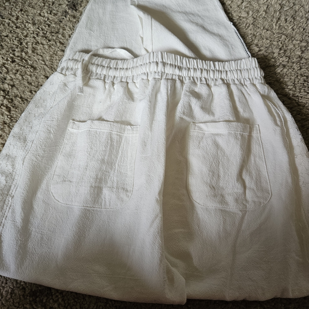 White Drawstring Joggers - Picture 5 of 9